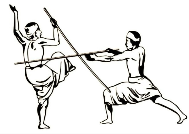 Silambam training and martial arts practice equipment displayed at gaming spots in Chennai.